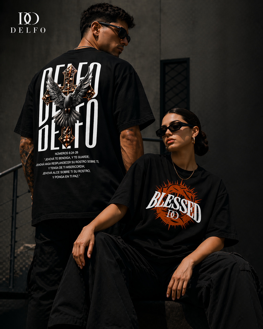 Unisex organic oversized high neck t-shirt